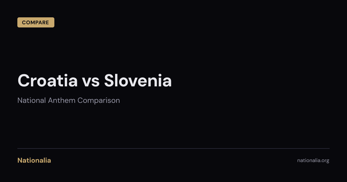 Croacia vs Eslovenia: comparacion de himnos nacionales | Nationalia
